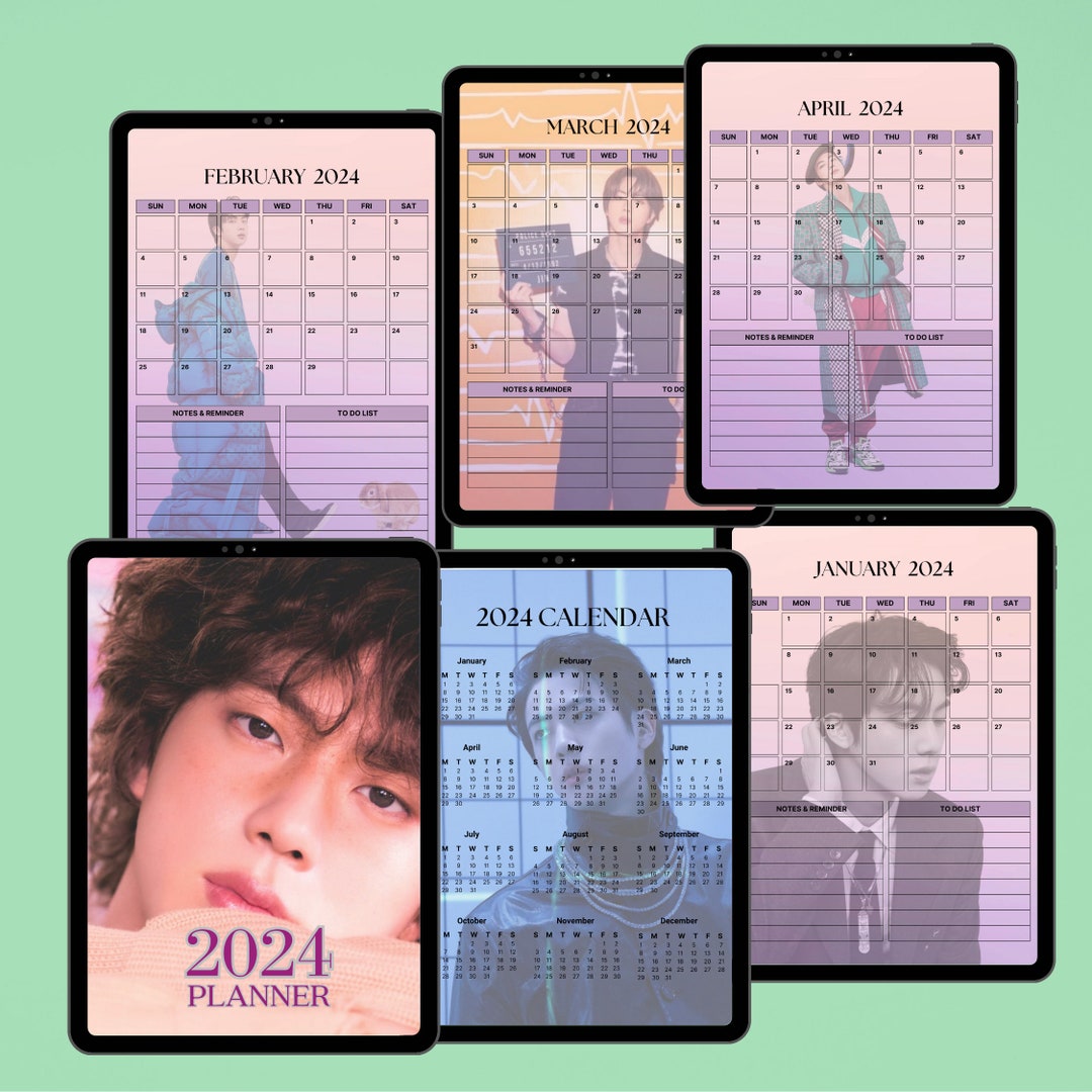 BTS Jin 2024 Planner Kim Seokjin Planner 2024 Bts Jin Etsy Australia