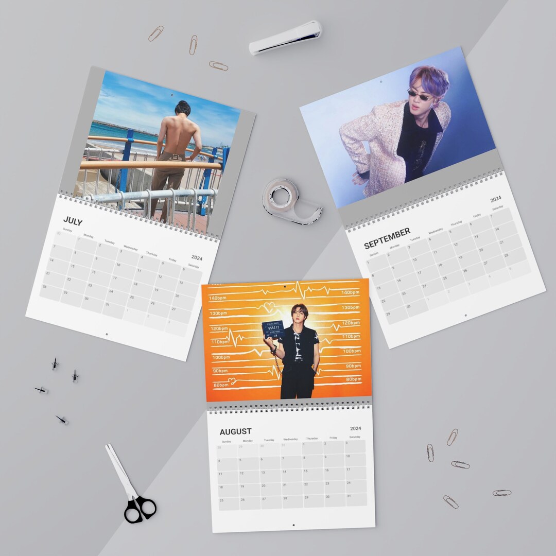 BTS Jin Calendar 2024 Bts Kim Soek Jin 2024 Calendar Bts Etsy