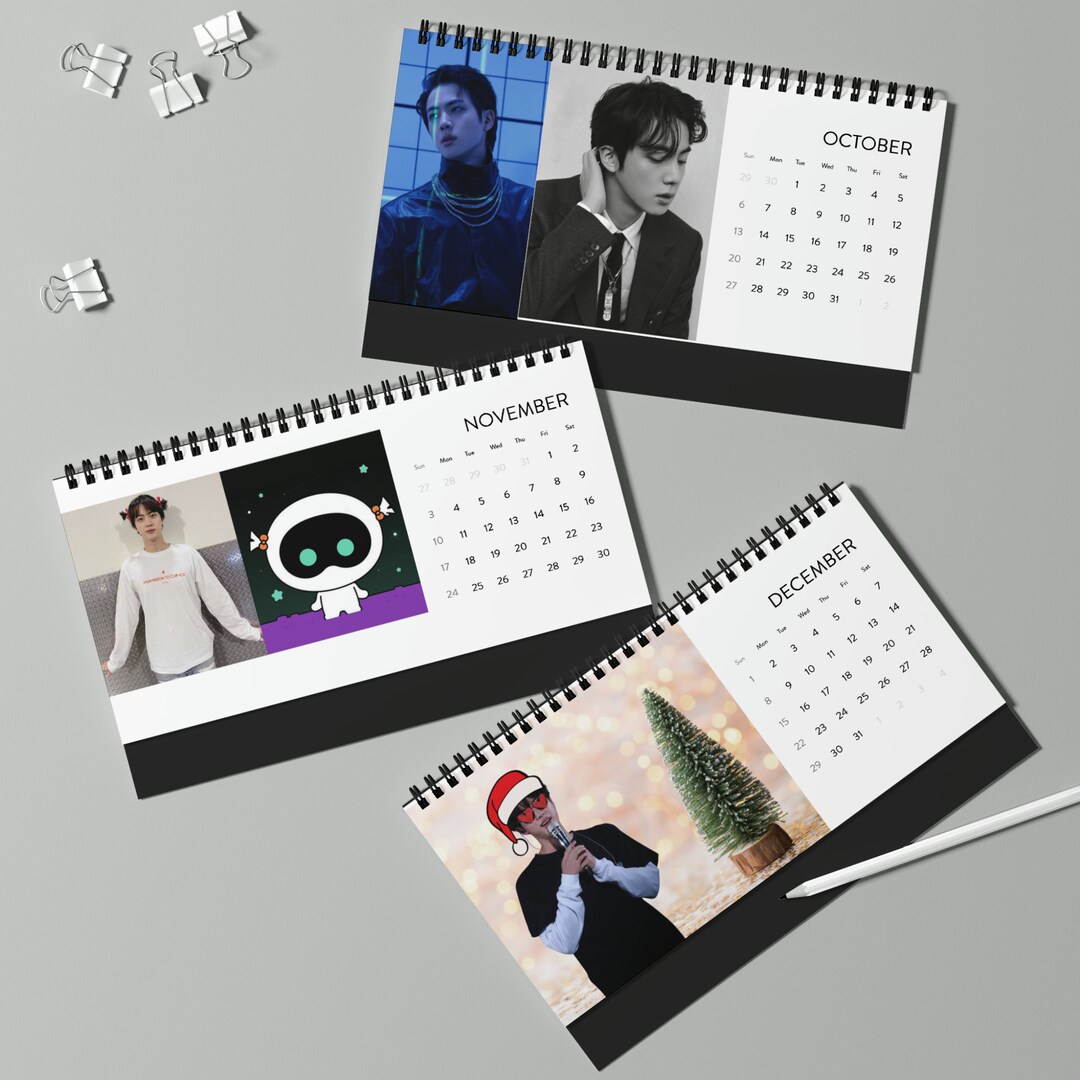 Jin Desk Calendar 2024, Bts Kim Soek Jin 2024 Calendar, Bts Jin, World
