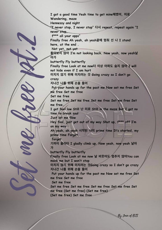 Paroles / Lyrics : V [BTS] : Rainy Days