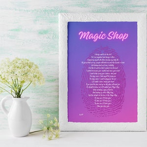 BTS Magic Shop Lyrics, bts lyrics poster, bts digital print, bts lyric print, bts aesthetic prints, bts wall prints, bts digital download