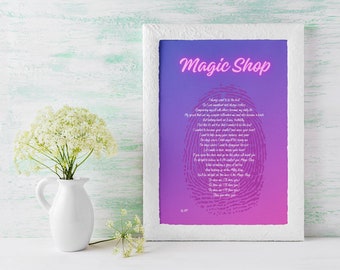 Letras da Magic Shop do BTS, pôster das letras do BTS, impressão digital do BTS, impressão das letras do BTS, impressões estéticas do BTS, impressões de parede do BTS, download digital do BTS