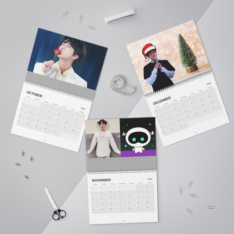 BTS Jin Calendar 2024 Bts Kim Soek Jin 2024 Calendar Bts Etsy