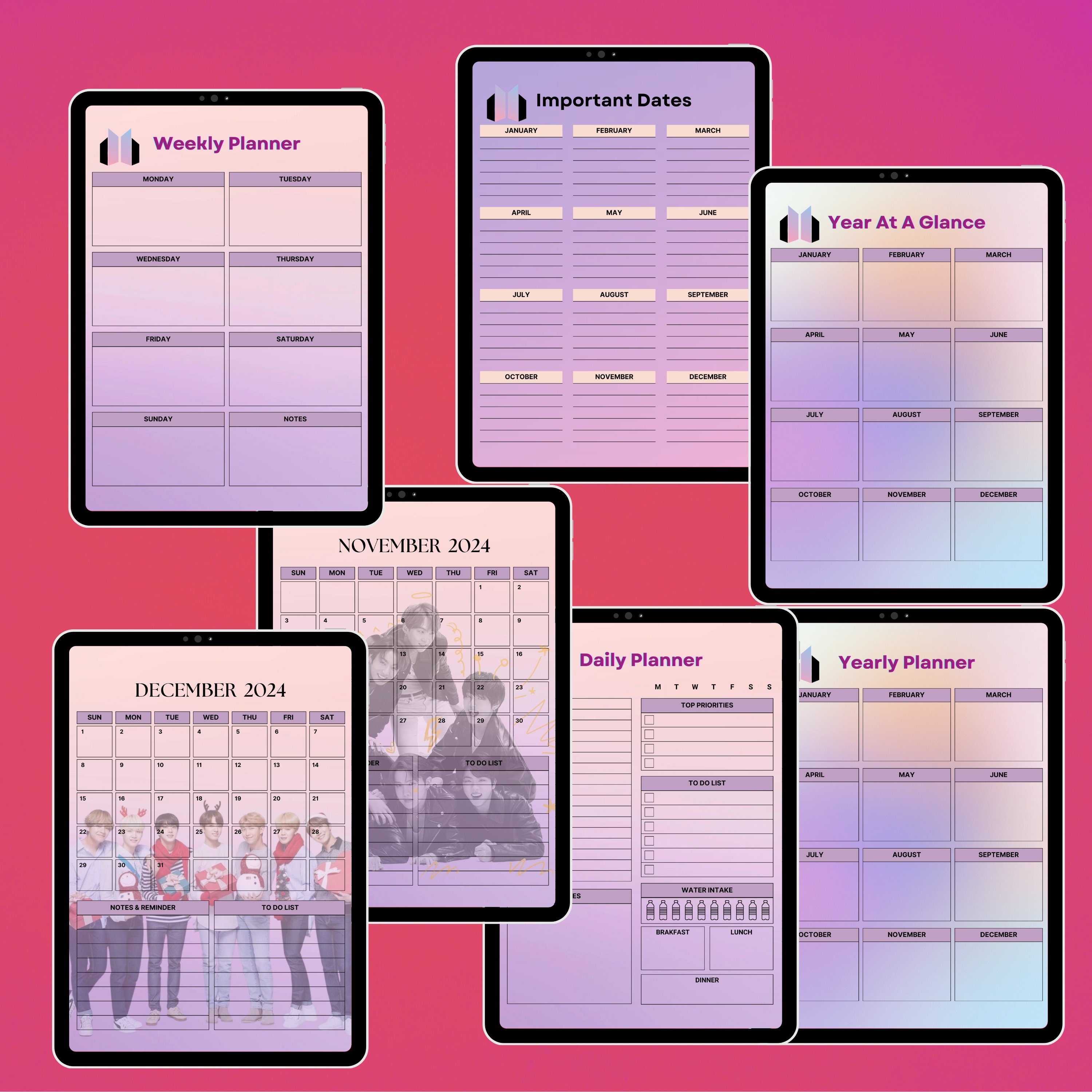 BTS 2024 Planner Bts Planner 2024 PDF Bts Printable Etsy Australia