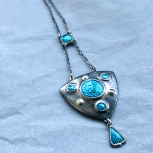 Lovely Charles Horner sterling silver and enamel necklace.