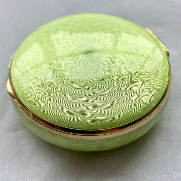 A stunningly beautiful and  rare sterling silver and guilloche enamel box by Aksel Holmsen