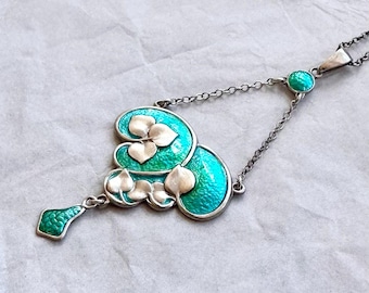 CHARLES THOMAE 925 Sterling Silver Vintage Enamel Larchmont Charm