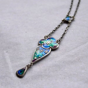 lovely Charles Horner silver and enamel necklace 1908