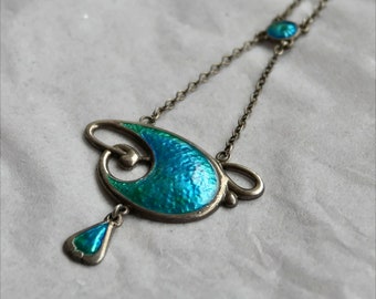 Supersällsynt mönster Charles Horner 1911 art nouveau halsband