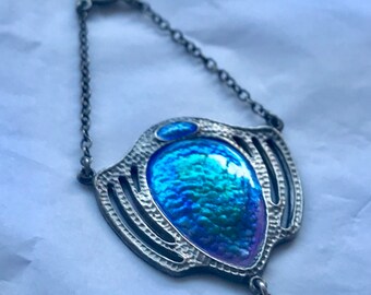 CHARLES THOMAE 925 Sterling Silver Vintage Enamel Larchmont Charm