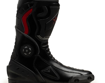 HANDMADE Leather Motorcycle Boots Men, Handmade Cowhide Riding Boots, Waterproof Armored Biker Boots, Handcrafted Moto Boots