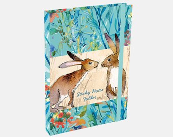 The Gifted Stationery Company 'Kissing Hares' Sticky Note Folder