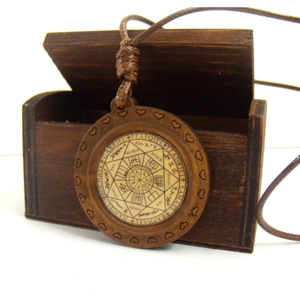 Collier Talisman sceau des 7 archanges//pendentif amulette//collier talisman de protection