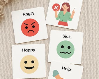 Non Verbal Communication Visual Cards: Autism & Speech Therapy (Printable)