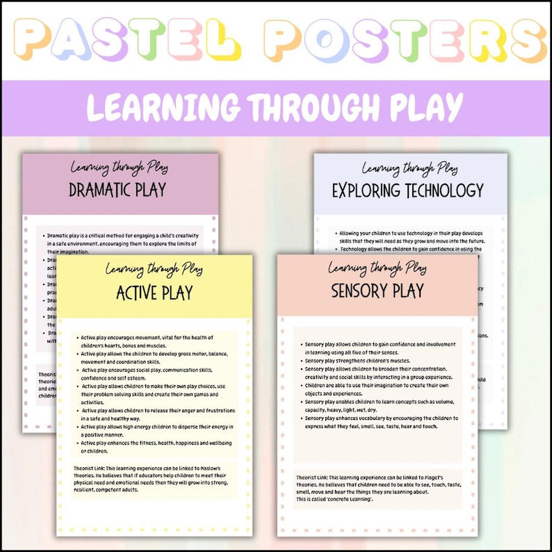 Play-based Learning Posters: Set of 11 (digital Download) - Etsy Australia