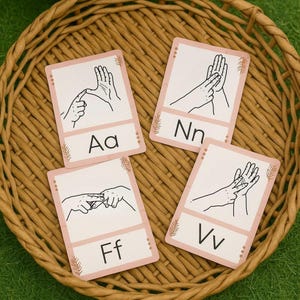 Auslan Alphabet Classroom Posters | Australian Sign Language Cards | Boho Alphabet Flashcards | Early Childhood Classroom Decor | Digital