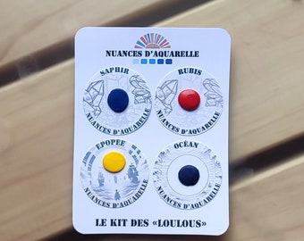 Le kit des "Loulous" - Échantillons d'aquarelles artisanales extra-fines, véganes et solidaires