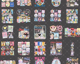 Paquete PNG de coqueta mágica de dibujos animados, Encuéntrame en la calle principal PNG, Viaje de chicas PNG, Diseños a juego para viajes familiares, Castillo mágico de dibujos animados PNG