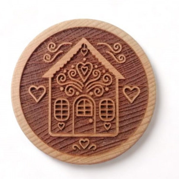 Motif stamp made of beech wood - wooden stamp - for corzetti and biscuits