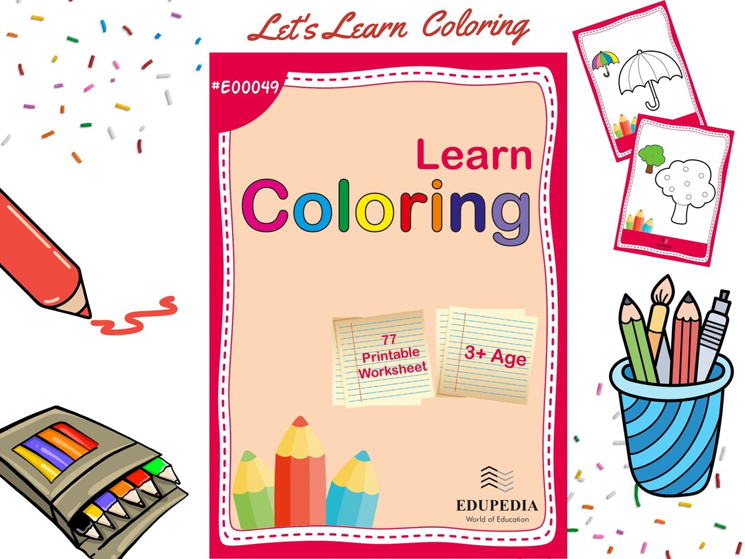 Learn Coloring Book EP-5 77 Worksheets - Etsy