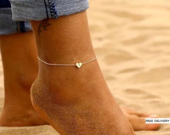 Benutzerdefinierte Fußkettchen für Frauen Initial Knöchel Armband personalisiertes Geschenk für sie Minimalist Edelstahl Frauen Muttertagsgeschenk Weihnachtsgeschenk