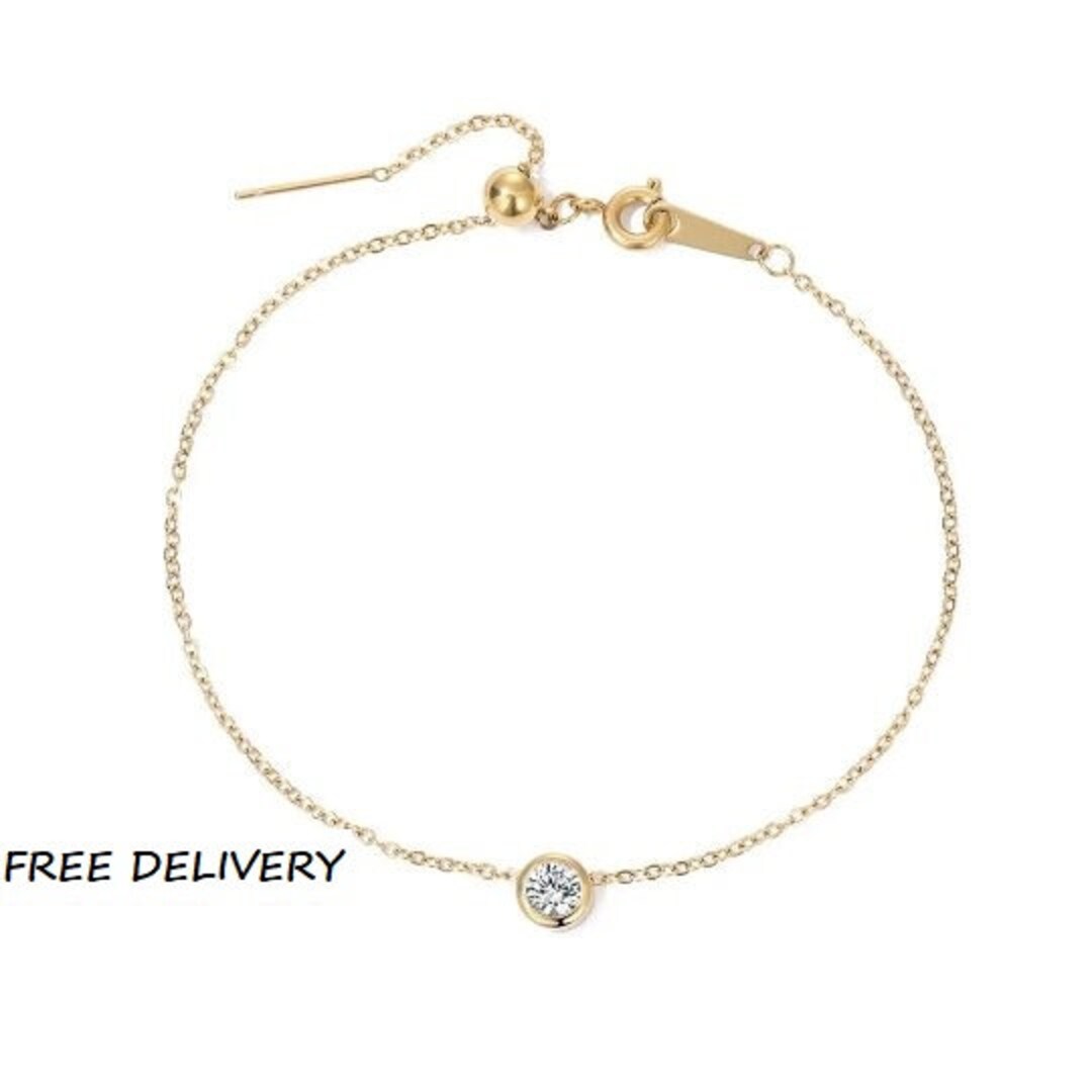 Birthstone Anklet Gold Birthstone Anklet Dainty Birthstone Etsy