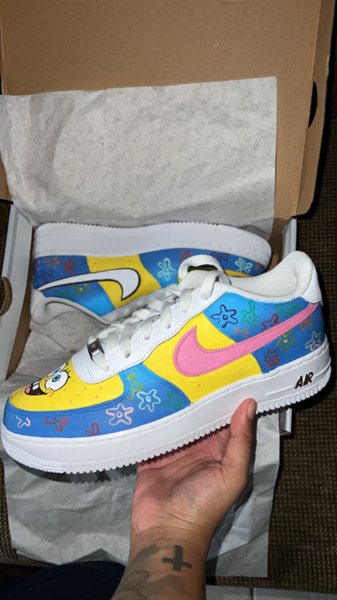 Spongebob custom air force 1 store