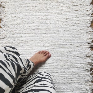 Tapis, tapis en coton, couleur naturelle image 3