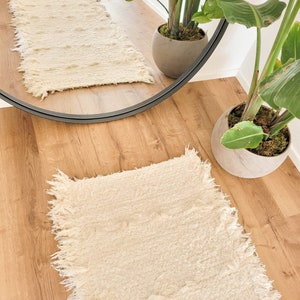 Tapis, tapis en coton, couleur naturelle image 5