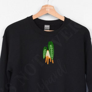 Cadeau d&#39;amant de plante, sweat-shirt brodé Queen Anthurium, chemise de verdure, cadeau de parent végétal, Warocqueanum rare