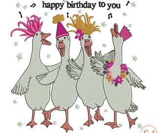 Happy Birthday Embroidery