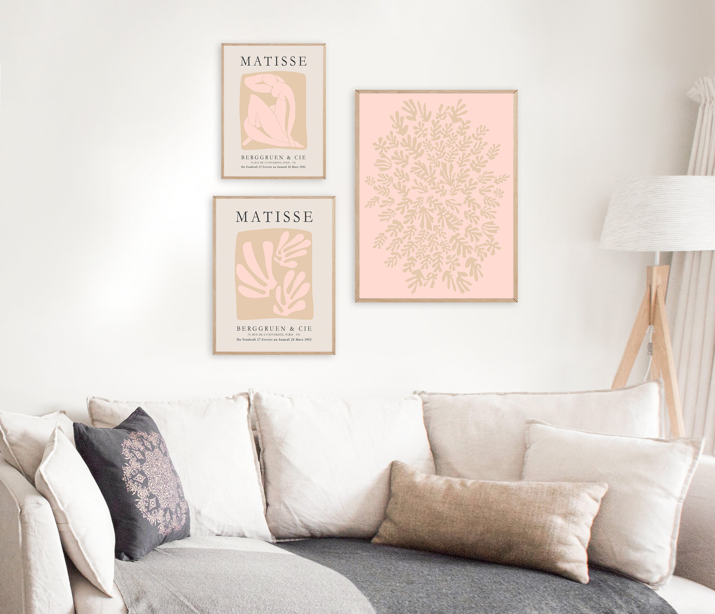 Pink Henri Matisse Set of 3 Matisse Gallery Wall Set Pink - Etsy