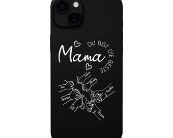 Beste Mama Handyhülle mit Kindernamen  / Personalisierte Hülle für Iphone / Samsung / Google Pixel Modelle