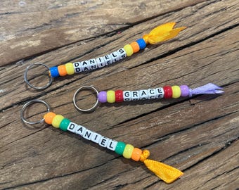 Personalised Keyrings, end of year class gifts, end of school year gifts for children.