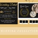 Printable Editable Black Wedding Collection Template Invitation Card Thank You Card Reception ...