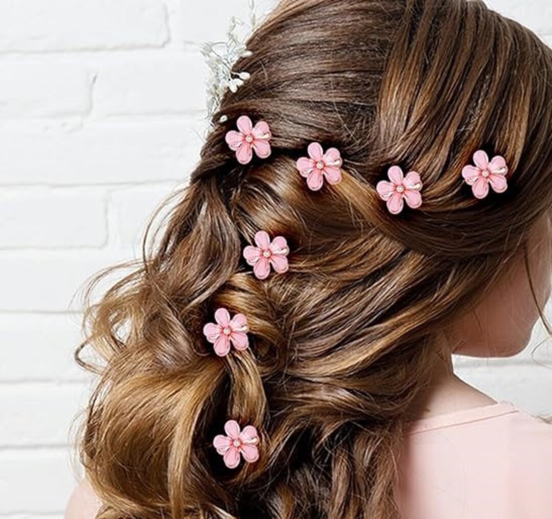 6 Pcs Daisy Flower Hair Clip, Mini Flower Hair Claw Clip, Pack of 6