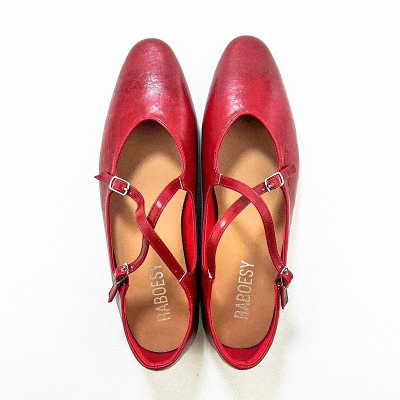 Vintage Cross Strap Ballet Shoes