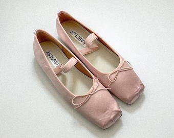 Classic Satin Bow Tie Ballet Flats | Women Pink Sliver Foldable Ballerina| Round Toe Comfortable Ballet Shoes For Ladies