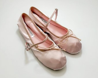 Satin Round Toe Ballerinas | Satin Round Toe Foldable Ballet Shoes | Pink White Black Ballet Flats | Retro Cute Soft Balletcore Shoes