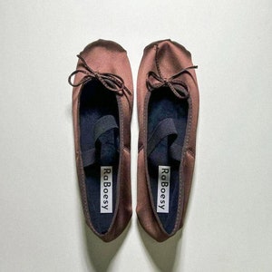 Retro Satin Bow Tie Ballet Flats Women Soft Foldable Ballerina