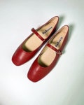 Eco Leather Retro Style Round Toe Mary Jane Flats | Vintage Soft Foldable Strap Mary Janes | Red Black Sliver Brown White Mary Janes product logo
