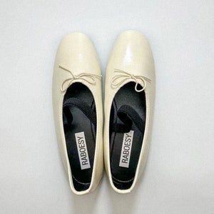 Leather Round Toe Flexible Band Ballerinas Cute Sliver Foldable Ballet Flats Elastic Strap Tie Bow Ballet Shoes image 7