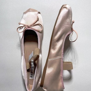 Satin Round Toe Ballerinas