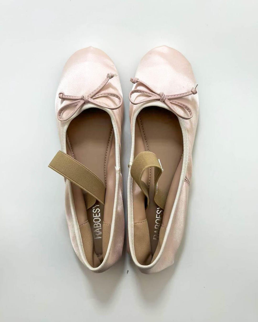 Satin Round Toe Ballerinas | Pink White Black Foldable