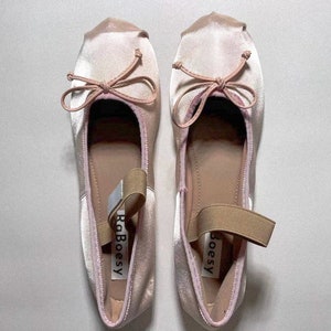 Satin Round Toe Ballerinas