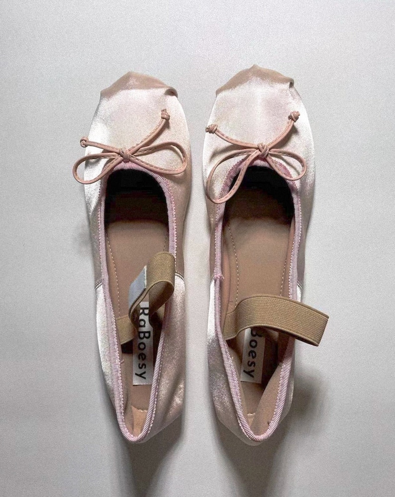 Satin Round Toe Ballerinas