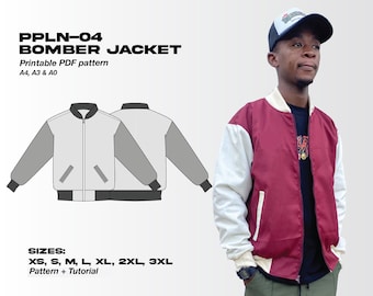 PPLN-04 Bomber Jacket printable PDF Pattern