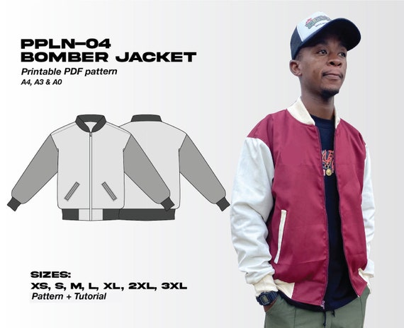 PPLN-04 Bomber Jacket Printable PDF Pattern - Etsy