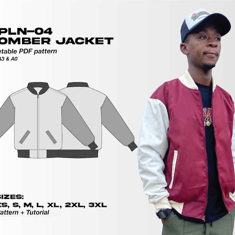 Bomber Jacket Pattern - Etsy