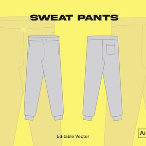 Sweat Pants Jacket Adobe Illustrator Tech Pack / Vector Drawing